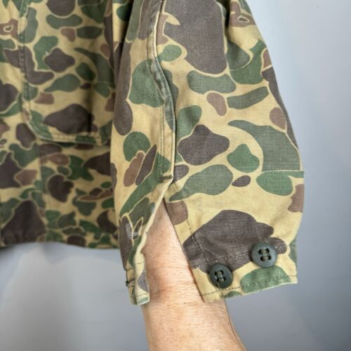 Vtg Game Winner Sportswear Mens Shooting Jacket L Duck Camo Hunting Coat FLAWS - Picture 11 of 24