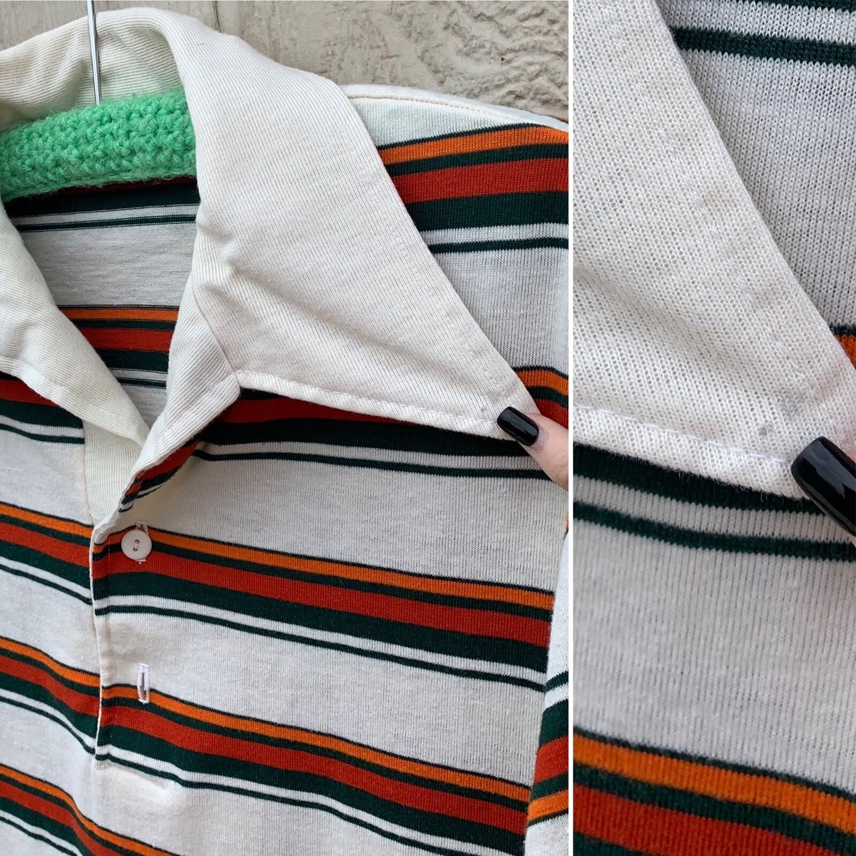 vintage JC Penney striped polo shirt 70s early 80s surf skate hippy M