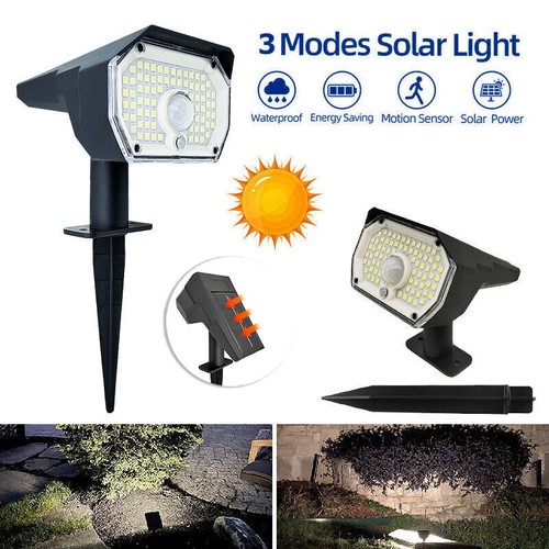 2-in-1 Solar Powered 76 LED Spotlight Waterproof Outdoor Garden Yard Spot Lights - Picture 3 of 21