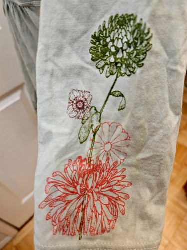 NEW Vintage Y2K GLIMA Green Red Bird Print Floral Cotton Tunic Blouse Top S - Picture 4 of 7