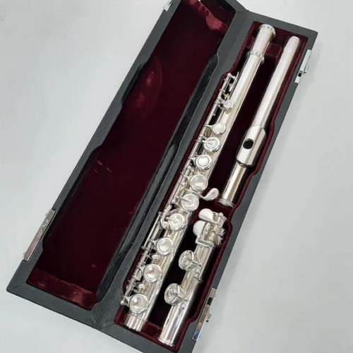 YAMAHA YFL-614 Flute Silver E mechanism Used with Hard Case Soft Case - Picture 10 of 10