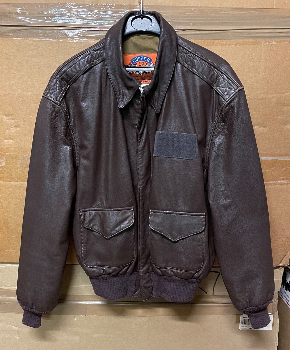 GENUINE USAF COOPER JACKET FLYERS LEATHER GOATSKIN BROWN