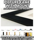 Picture Frames with Mount Matt Boarder - Any Size Bespoke Custom Made to Measure