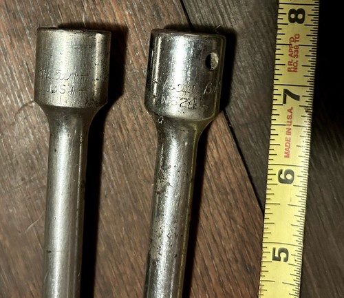 Vintage New Britain 1/2" Drive 5 1/4” & 10” Extension Socket NS24/25 U.S.A. - Picture 2 of 4