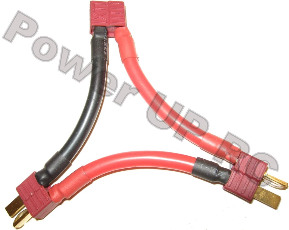 Deans Series Connector 10 AWG Silicon Nylon T Plug Adapter Y Lead 10 Gauge  - Image 2 of 4