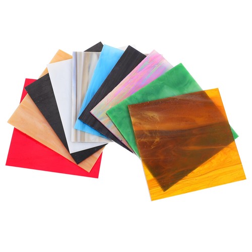 10 Pcs Stainless Steel Mosaic Water Ripple Glass Cathedral Stained - Picture 10 of 12