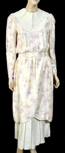 Rare Vintage Theresa Cameron Cottage Core Victorian Prairie Maxi Dress M - Picture 3 of 11