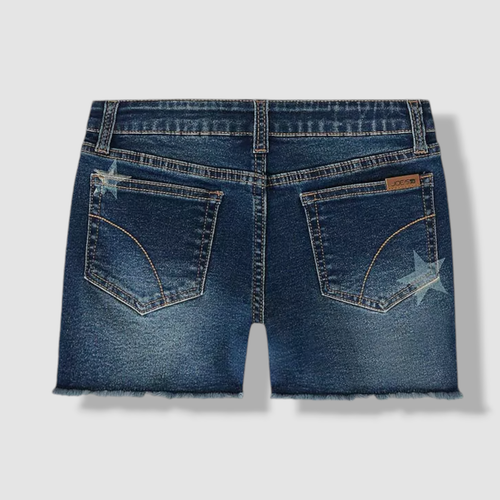 Joe's Jeans Kids Girl's Blue Distressed Serenity Star Mid-Rise Shorts Size 6X - Picture 2 of 3