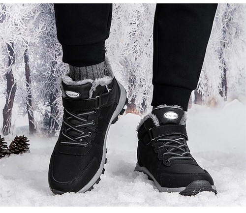Modische Stiefeletten Herren Damen Outdoor rutschfeste Schneestiefel halten warm Wanderschuhe - Bild 12 von 21