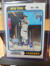 2023 Topps Heritage - Real One Autographs #ROA-OC Oswaldo Cabrera (AU, RC)