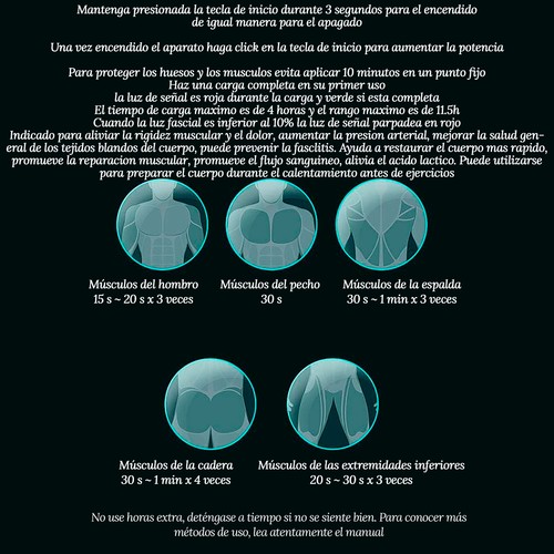 Pistola de Masaje Muscular Varios Niveles de Vibración Recargable Tipo C 2000mAh - Imagen 2 de 6