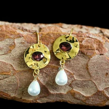 Boho Retro 925 Silver Earrings Turquoise Dangle Drop Hook Ear Stud Women Jewelry