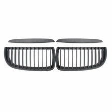 für BMW 3er E90 E91 bis 2008 Nieren Grill Kühlergrill MATT SCHWARZ Einzelsteg