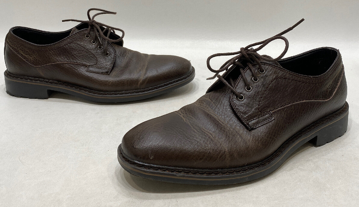Joseph Abboud Ryan Mens Brown Leather Lace Up Oxford Dress 