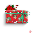 Photo Personalized Christmas Wrapping Paper with Photo Face Elf Ears Gift Wrap