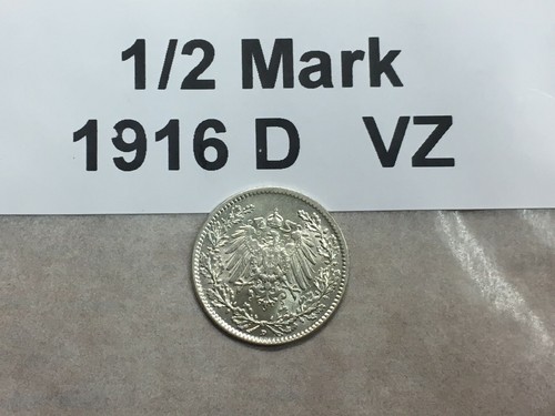 Kaiserreich 1/2 Mark 1905-1919, Jäger 16, 2,78g 900er Silber, AUSWAHL (S2-2 - Bild 187 von 257