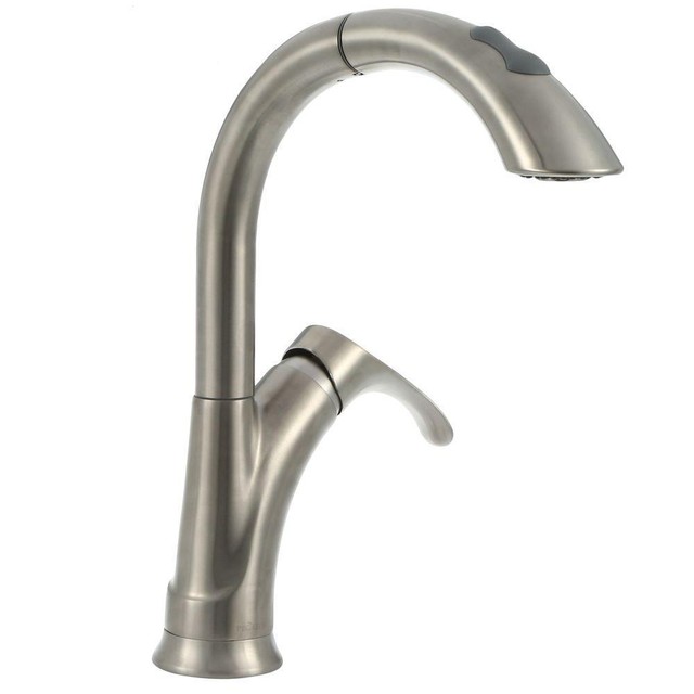 Pegasus 65717n 08104 Ginger Pull Down Sprayer Kitchen Faucet Brushed Nickel