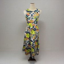 ASOS Women Vibrant Floral Fit And Flare Texture Fabric Mini Dress Sz 4