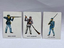 Marx Warriors of the World Civil War Cards 3 Union and Confederate Soldiers