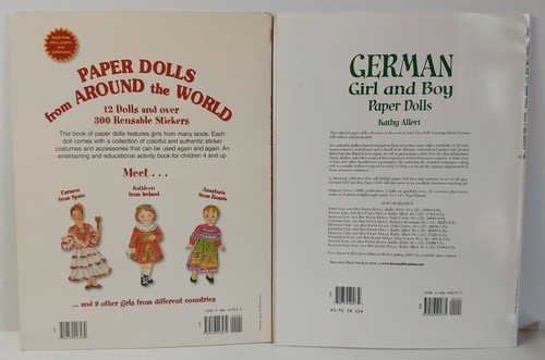 Lot Of 2 Paper Doll Books: 'Around The World & German paper dolls VTG/NOS-UNUSED - Picture 2 of 12
