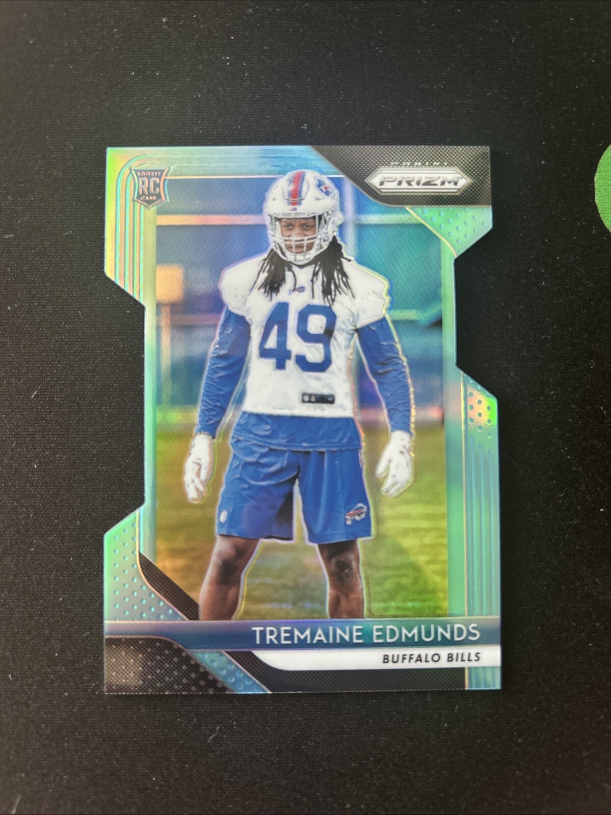 TREMAINE EDMUNDS 2018 PANINI PRIZM LIGHT BLUE DIE CUT ROOKIE PRIZM /199