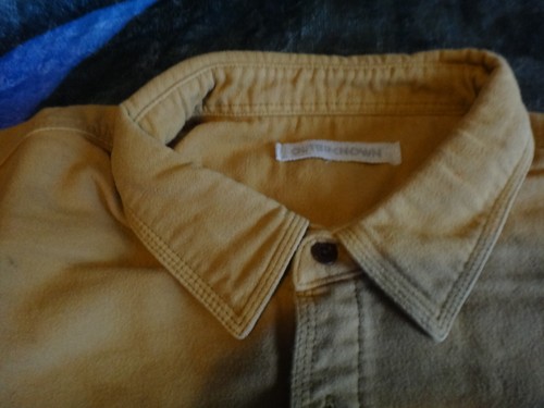 Camicia Outerknown Uomo COTONE PESANTE LS calendula Gialla GRANDE - Foto 2 di 5