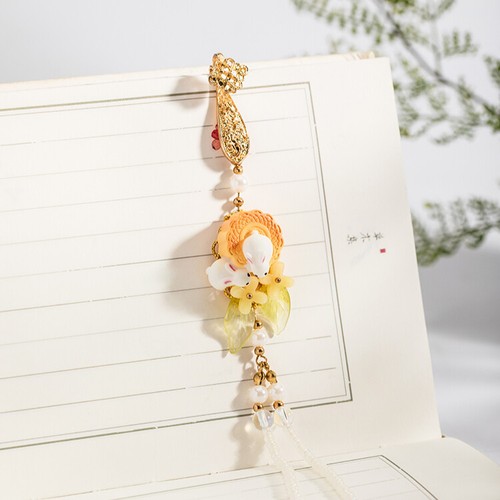 Tocado Hanfu Mid-Otoño Conejo Mooncake Accesorios Perla Flecos Clip - Imagen 6 de 13