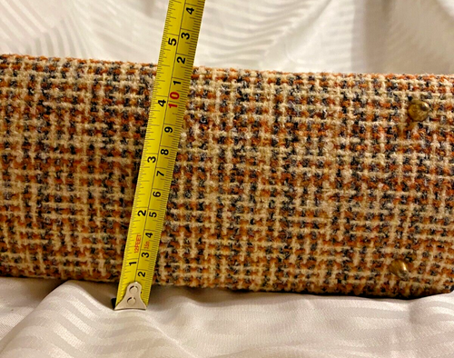Vintage Classic Tweed Vegan Leather Handbag - Picture 10 of 12