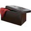 simplify double folding ottoman, black
