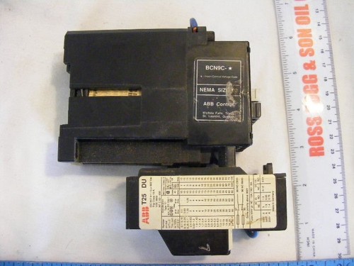 ABB CONTACTOR BC 9-30-10 24V FPL1413001R0101 With ABB OVERLOAD RELAY T25 DU5.0 - Picture 3 of 6
