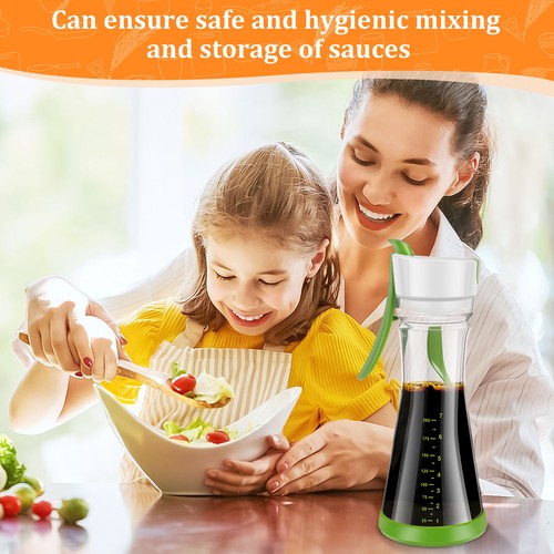 2Pcs Salad Dressing Shaker with Handle Leakproof Salad Dressing Mixer with qipBC - Picture 4 of 12