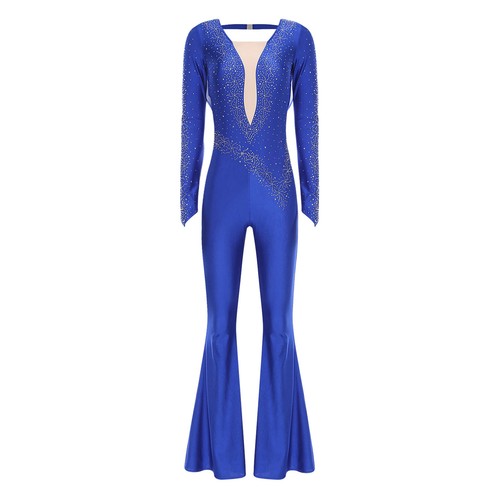 Mono de mujer manga larga brillante camiseta de cuerpo entero con pantalón de percusión mono deportivo - Imagen 6 de 67