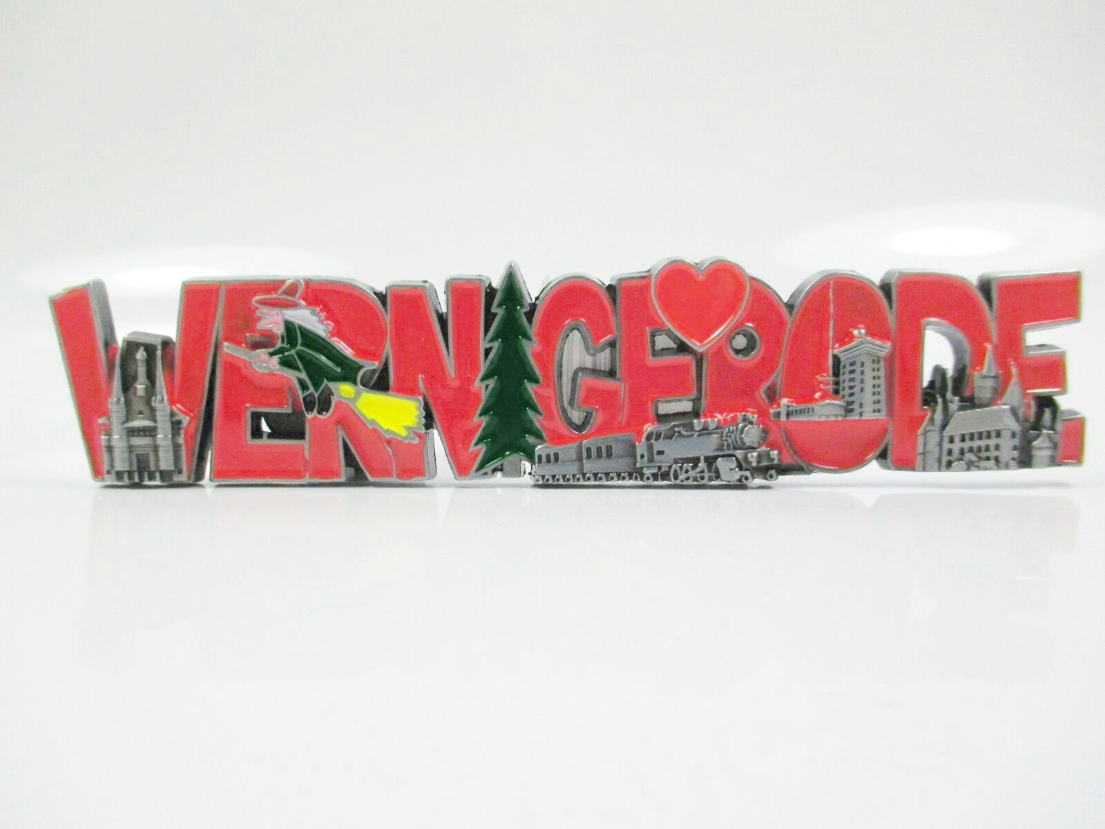 Wernigerode Metal Magnet Germany Souvenir Resin Chunks Witch Railway
