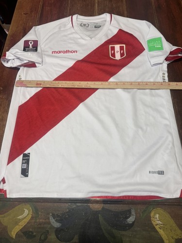 Peru FPF Marathon Soccer Jersey Mens Size Large FIFA Qatar 2022 Qualifiers - Picture 5 of 12