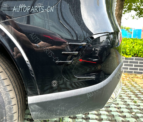 For Mercedes-Benz GLC 2023-2024 Glossy Black ABS Rear Bumper Air Vent Trim 2psc - Picture 3 of 17