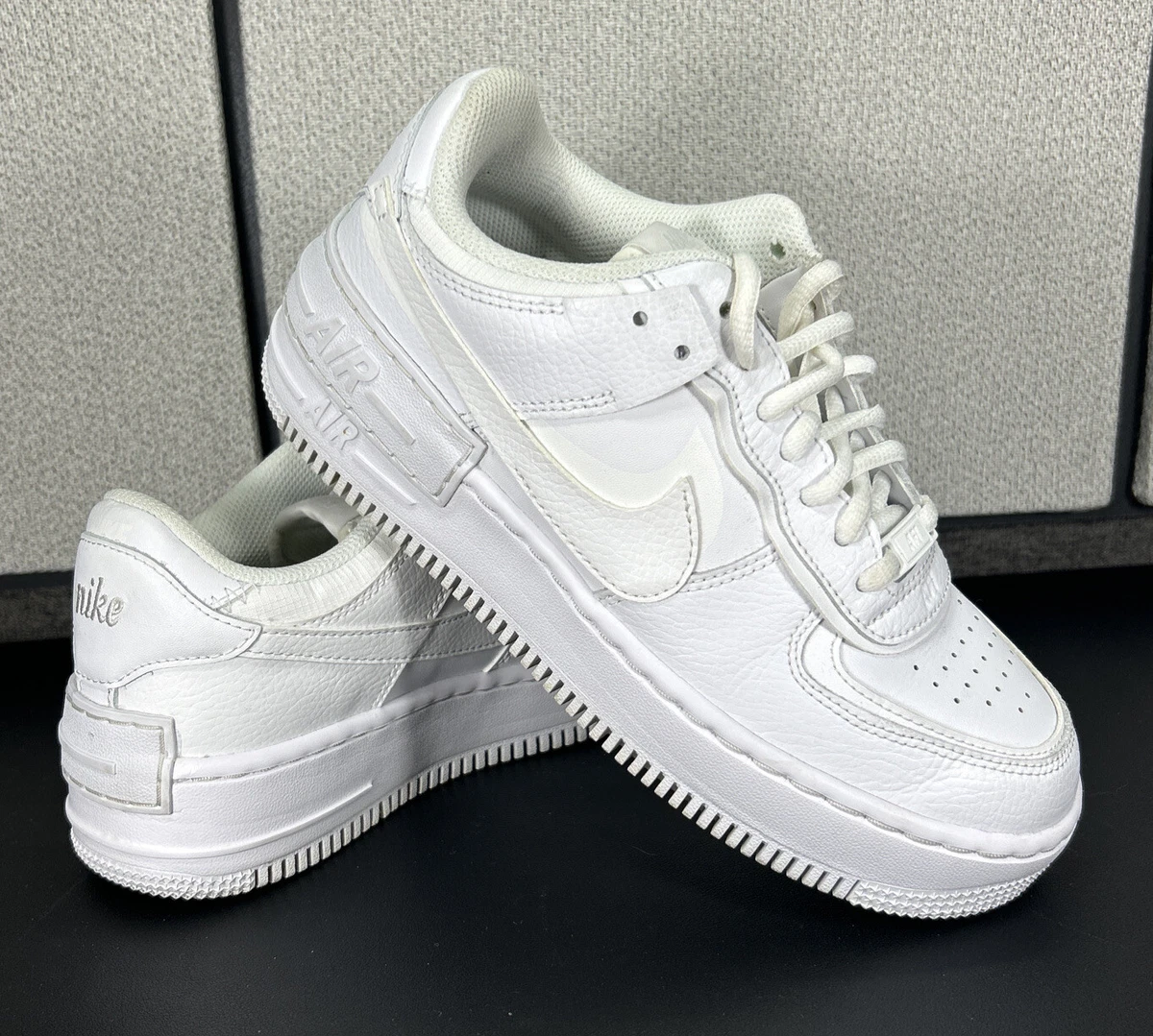Womens Size 7 Nike Air Force 1 Low Shadow Triple White CI0919 100 UK 4.5
