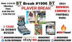 RYAN WILLIAMS 2024 Bowman Chrome Football Hobby CASE 12 BOX Break #1996