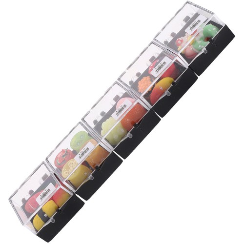 5 Boxes Mini Food Models Fruit Toys Dessert Set Fake Decor Plastic Donuts