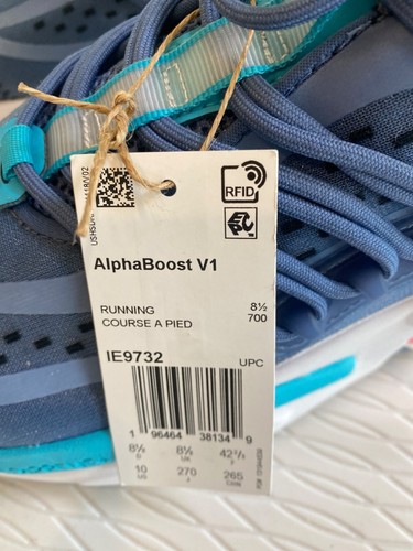 NWT Adidas AlphaBoost V1 Sneakers Women's 10 Crew Blue Lucid Pink - Picture 5 of 15