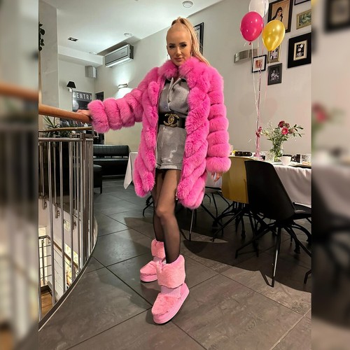 Neu Winter Damen Mantel Vollfell warm natur echt Fuchspelzmantel Stehkragen - Bild 20 von 21