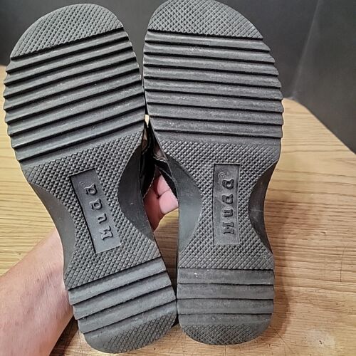 Mudd chunky clunky vintage Y2K Black Sandals Thong Slip On Shoes Sz 8.5 Grandma - Picture 9 of 13