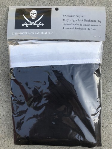 BANDERA PIRATA JOLLY ROGER JACK RACHAM 3x5 ft calidad superior vendedor de EE. UU. - Imagen 1 de 4