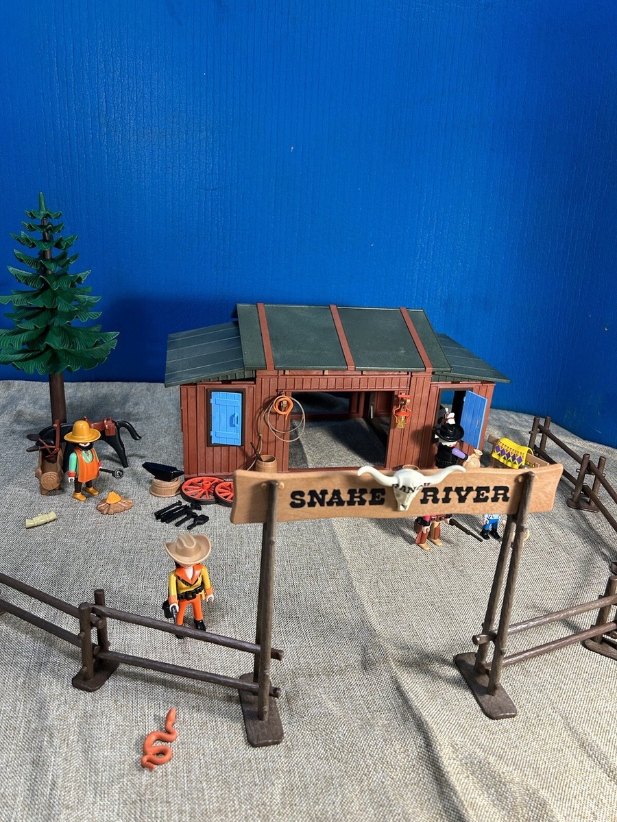 プレイモービル ウエスタン スネークリバー playmobil 3805牧場