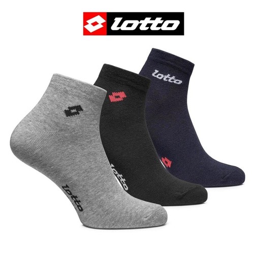 LOTTO - 6 PAIA CALZE CORTE CAVIGLIA UOMO DONNA COTONE BIANCO NERO GRIGIO BLU - Imagen 3 de 10
