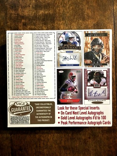 2021 Football Premier NFL Draft LOW Series SAGE Hobby Box 16 Autographs Sealed - 第 4/5 張圖片