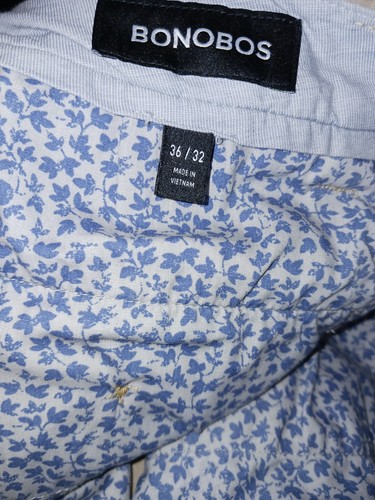 Bonobos Men's Tan Cotton Blend  Slim Tapered Leg Chino Trouser Pants Size 36 - Picture 5 of 15