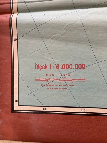 Political South America Map 1960s Brazil, Argentina, Chile 100*140 cm - Picture 3 of 6