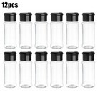 100ml Plastic Empty Spice Salt Pepper Jars Bottles Herbs Container - 12 Pack