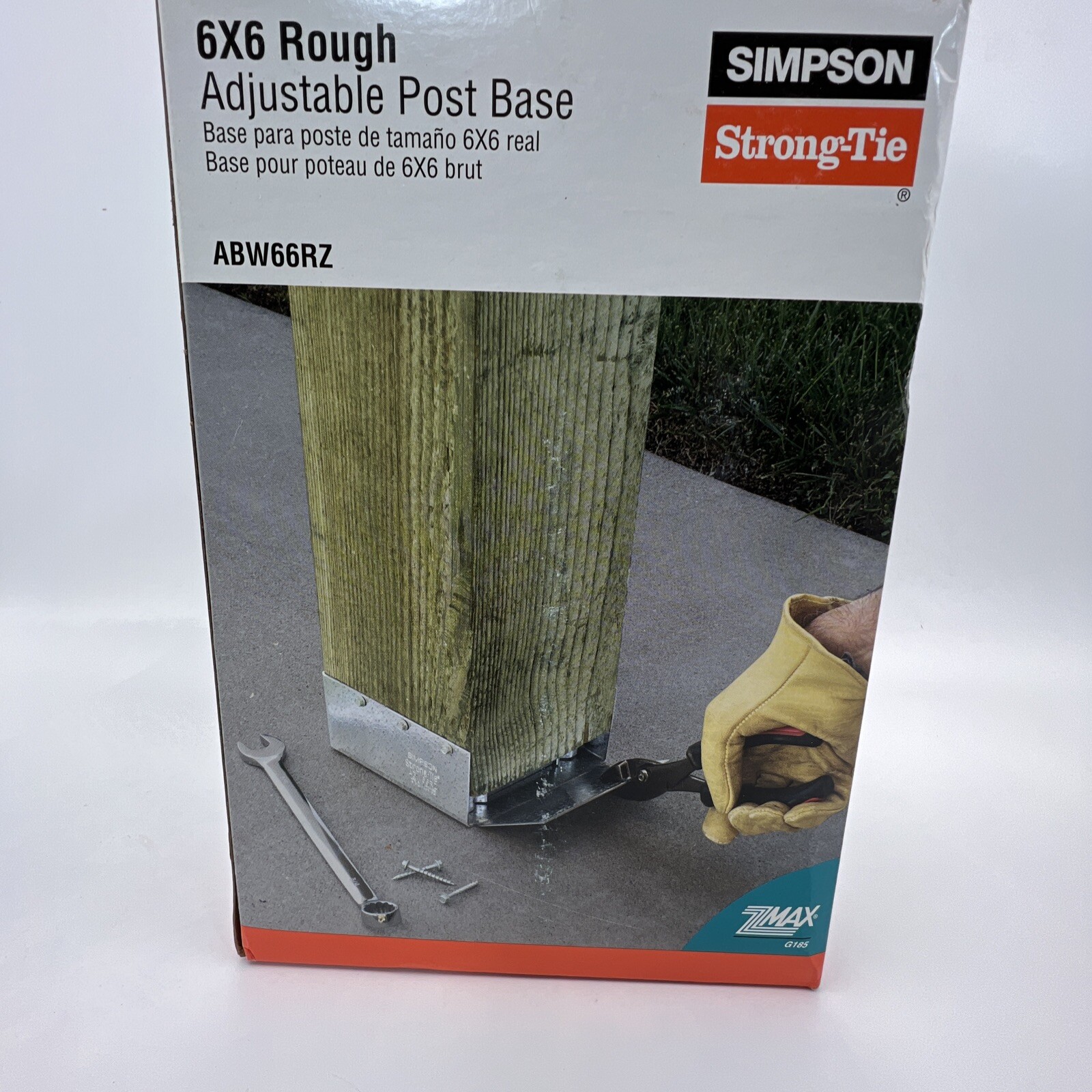 simpson-strongtie-6-x-6-post-support-base-adjustable-abw66rz-ebay