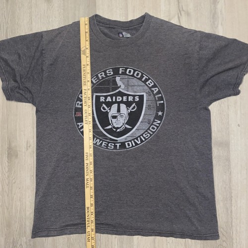 Raiders Football T-Shirt Large grau AFC NFL Team Apparel Oakland Las Vegas - Bild 8 von 11